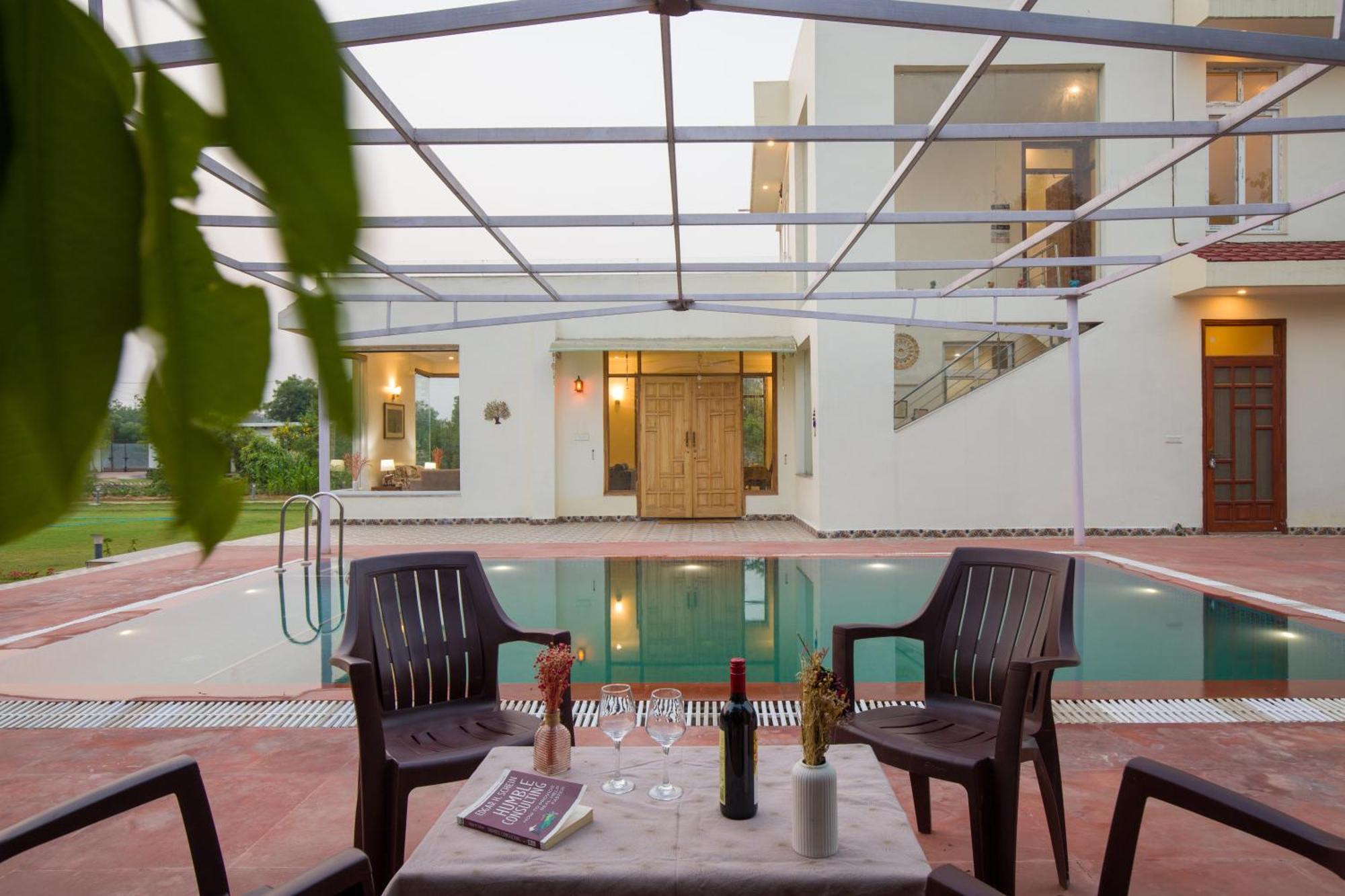 Alaya Stays Raga 2Bhk Farmstay With An Entertainment Lounge Sohna Luaran gambar